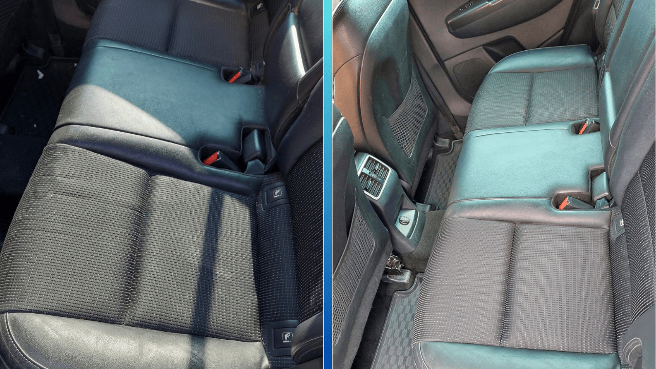 Interior masina before and after